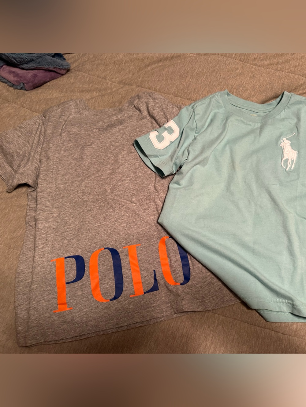 Polo by Ralph Lauren Mint Green Crewneck Tee with Gold Logo